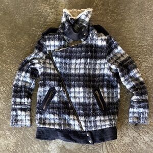 Free People cozy plaid coat